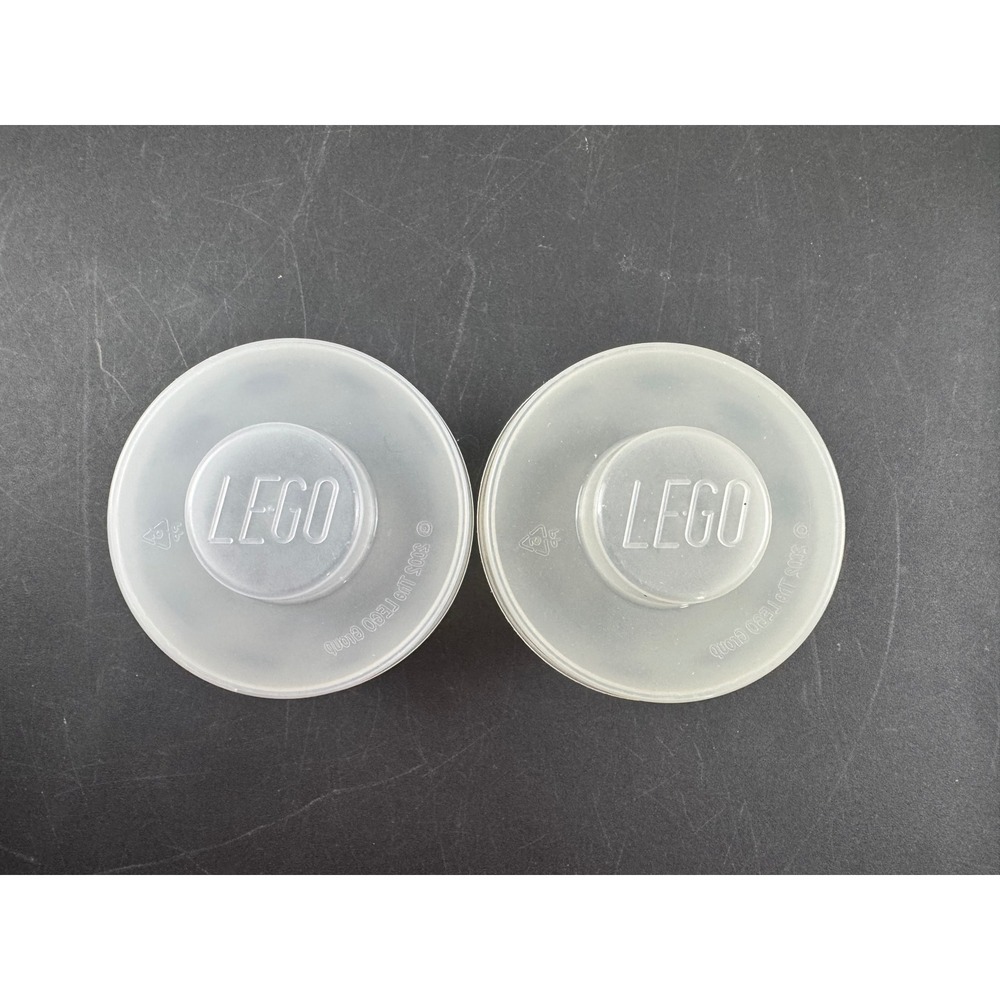 Vintage 2002 LEGO Translucent Polka Dot Storage Canisters Set of 2 4556201